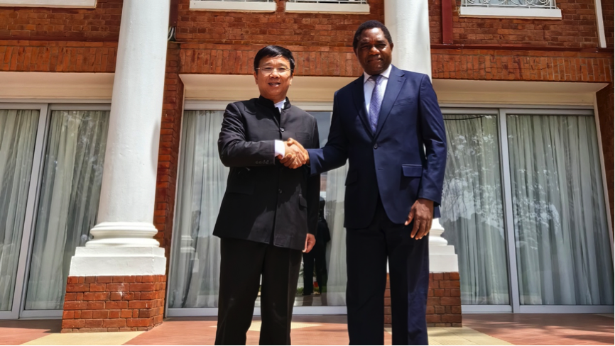 大满贯PG资源董事长王平卫拜会赞比亚总统 希奇莱马并出席收购Kitumba铜矿股权签约仪式